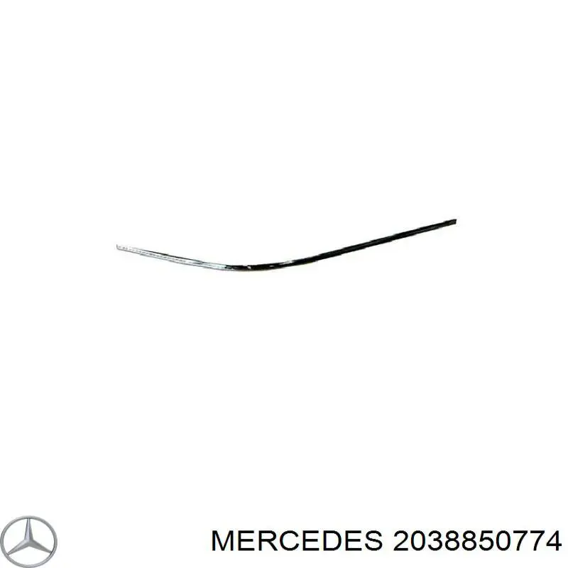 Молдинг переднього бампера, лівий Mercedes A2098850321 ціна, від 18.79 USD