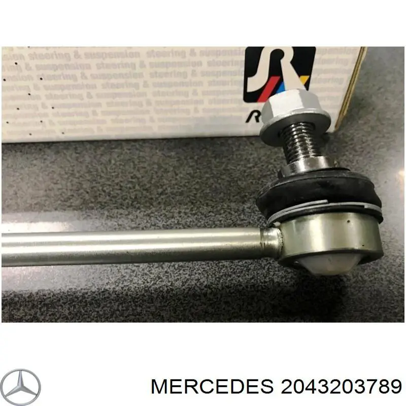 2043203789 Mercedes стійка стабілізатора переднього, ліва