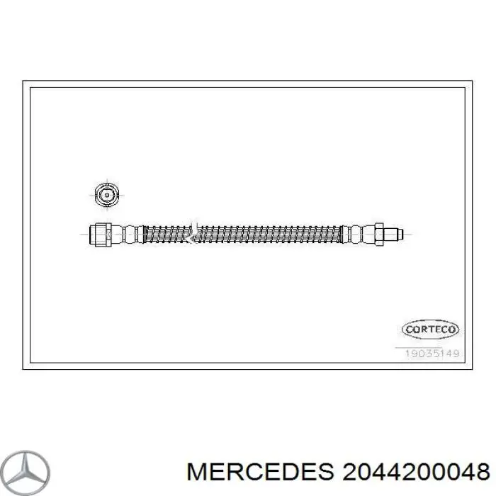 Купити A2044200048 Mercedes Шланг гальмівний задній