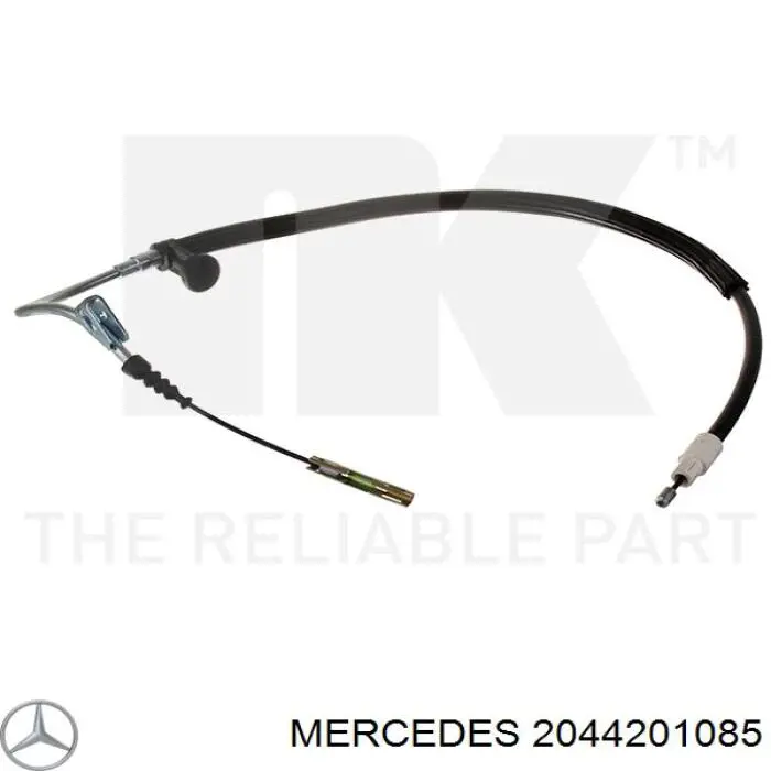 Купити A2044201085 Mercedes Трос ручного гальма, проміжний