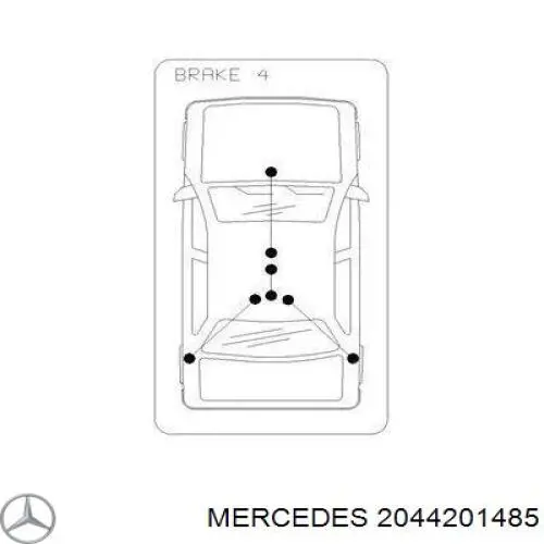 Трос ручного гальма передній 2044201485 Mercedes