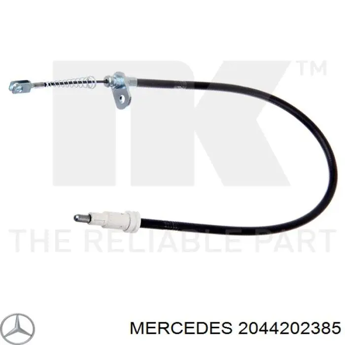 Трос ручного гальма задній, правий/лівий Mercedes A2044200985 ціна, від 14.65 USD