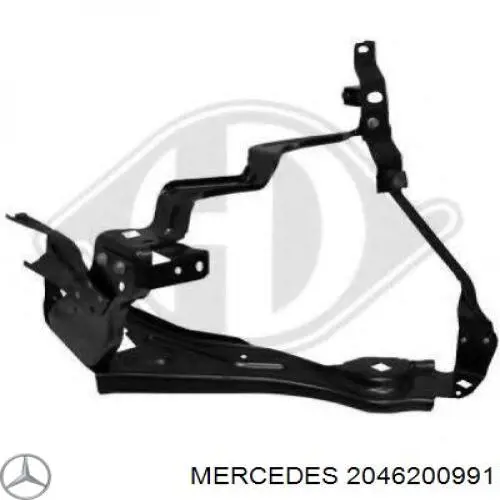 2046200991 Mercedes супорт радіатора лівий/монтажна панель кріплення фар