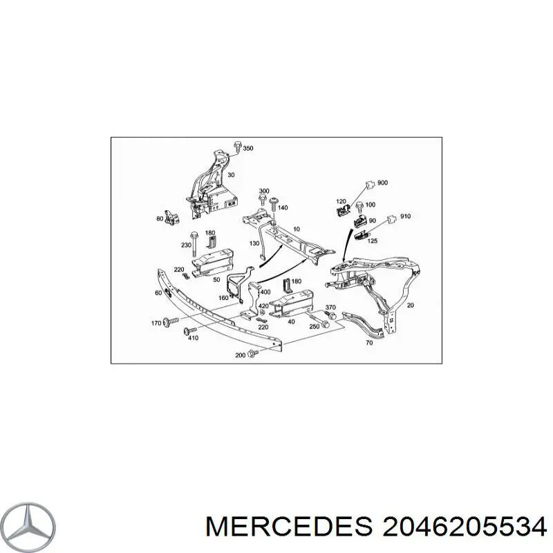 A2126201300 Mercedes підсилювач бампера переднього