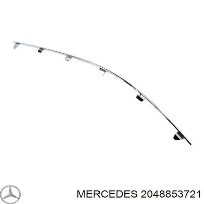 2048853721 Mercedes молдинг переднього бампера, правий