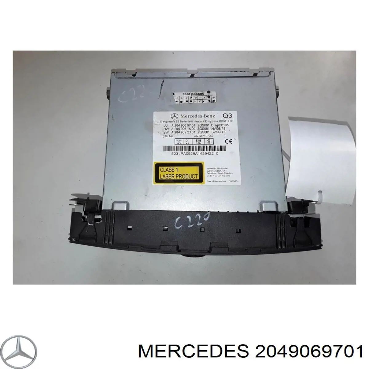 A2049069701 Mercedes Магнітола (радіо AM/FM)