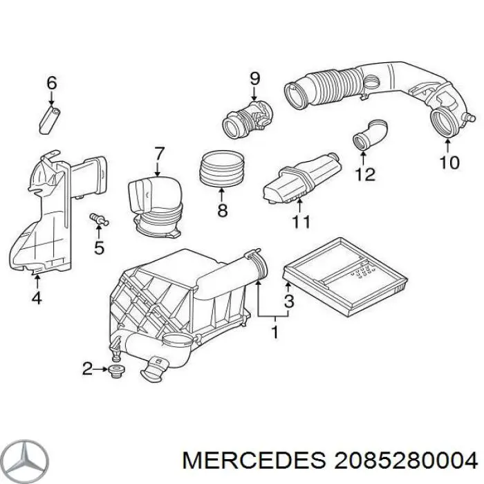 Повітрозабірник повітряного фільтра Mercedes CLK купе (C208) (1997 - 2002) ціна, від 6.34 USD
