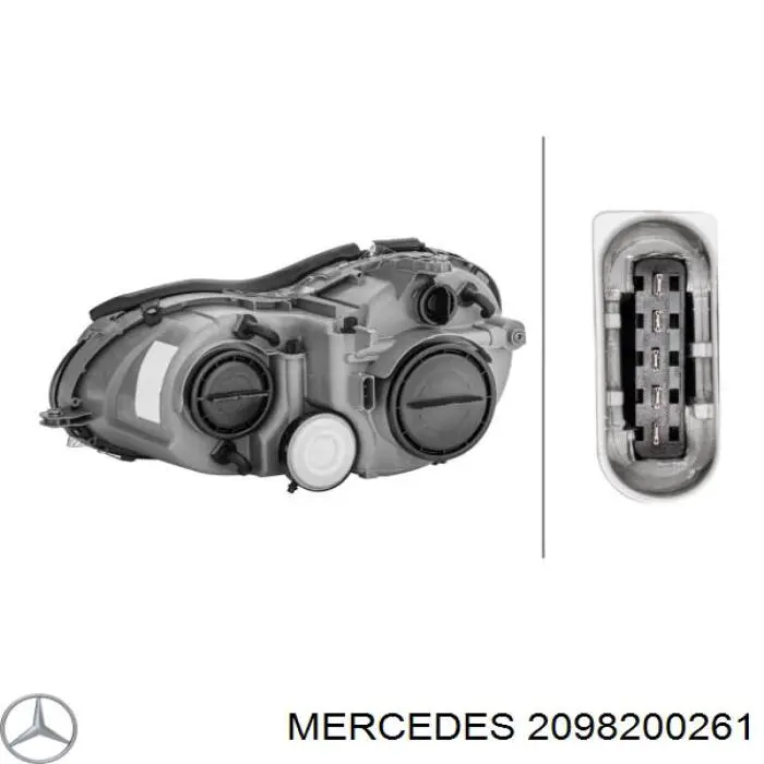 2098200261 Mercedes фара права