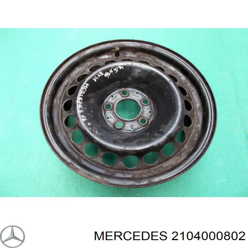A2104000802 Mercedes диск колісний стальний (штампований)