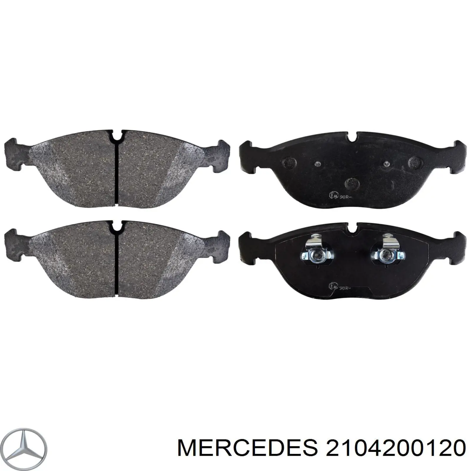 2104200120 Mercedes колодки гальмівні передні, дискові