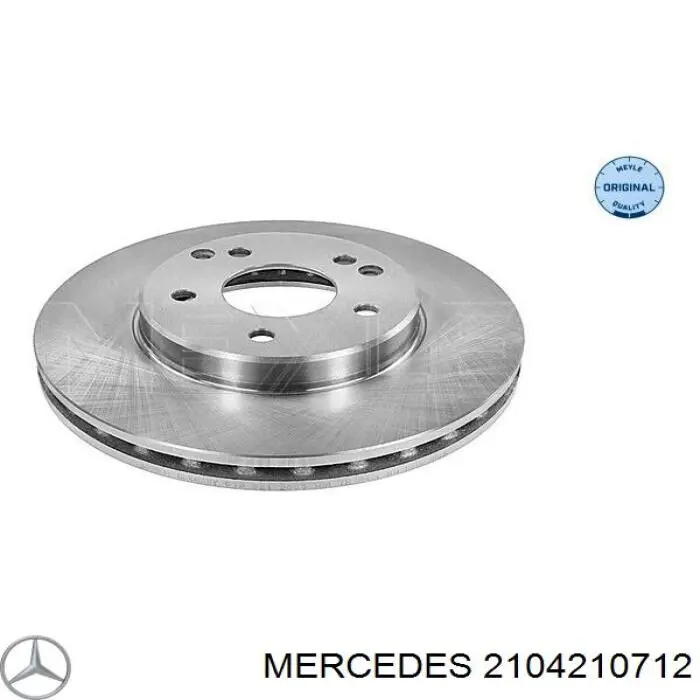 2104210712 Mercedes диск гальмівний передній