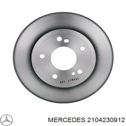 2104230912 Mercedes диск гальмівний задній