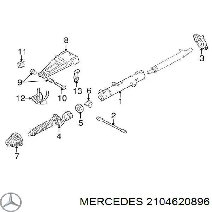 Пильник рульового кардана на Mercedes E-Class (S210)