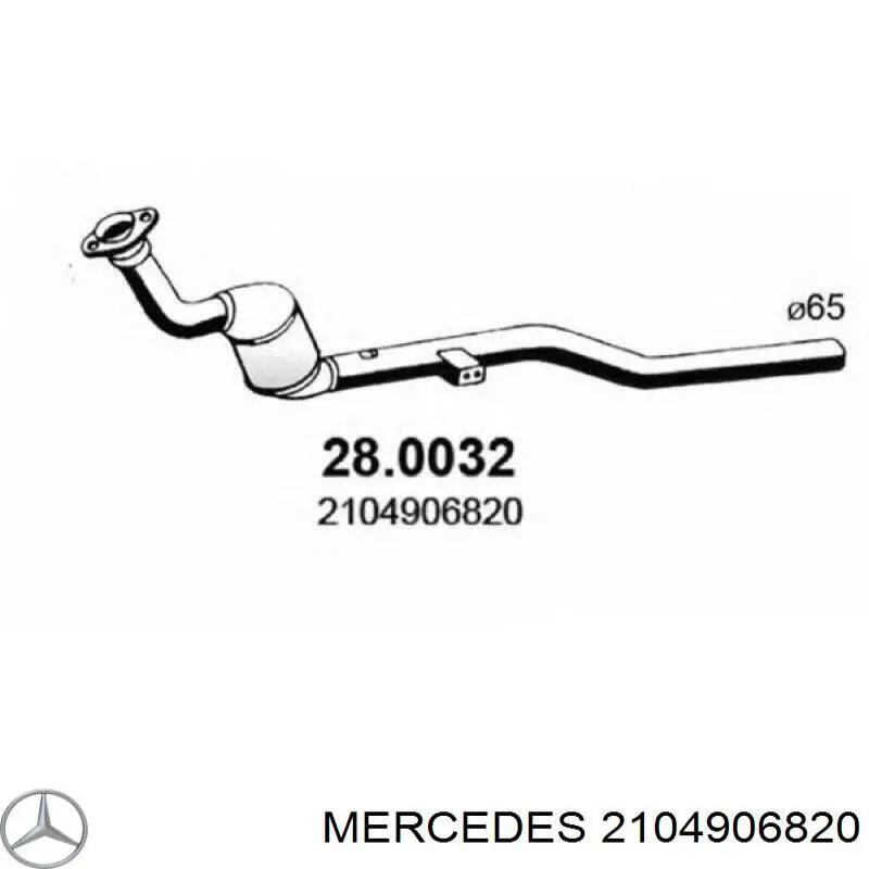A210490682080 Mercedes Каталітичний нейтралізатор відпрацьованих газів