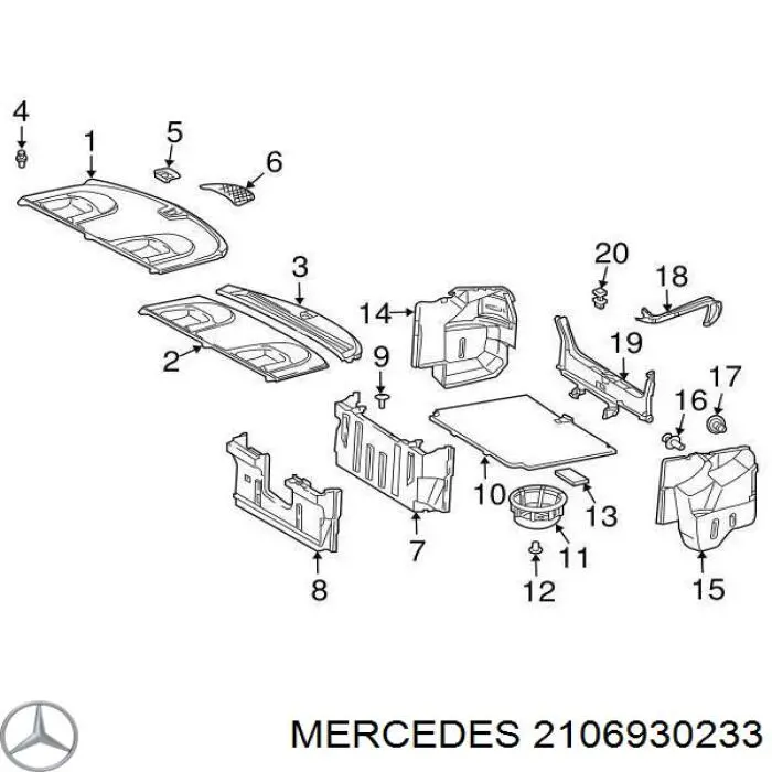  Mercedes A2106930233 ціна, від 3.80 USD
