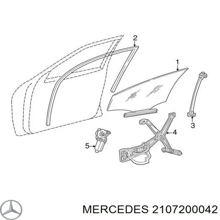 A2107200042 Mercedes Ремкомплект механізму склопідіймача передніх дверей
