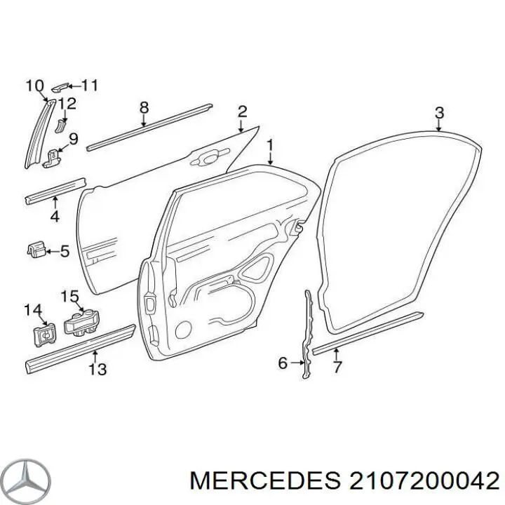 Ремкомплект механізму склопідіймача передніх дверей Mercedes A2107200042 ціна, від 8.01 USD