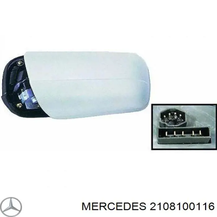 A210810011664 Mercedes дзеркало заднього виду, ліве