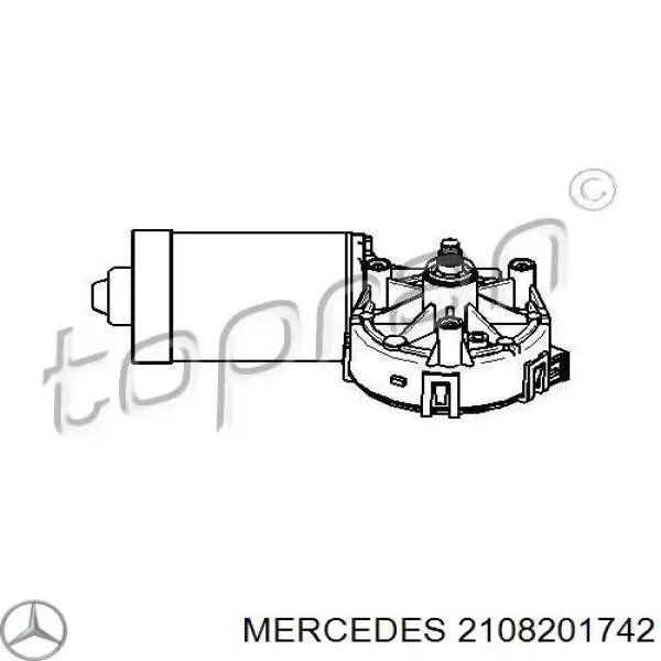 2108201742 Mercedes двигун склоочисника лобового скла (трапеції)
