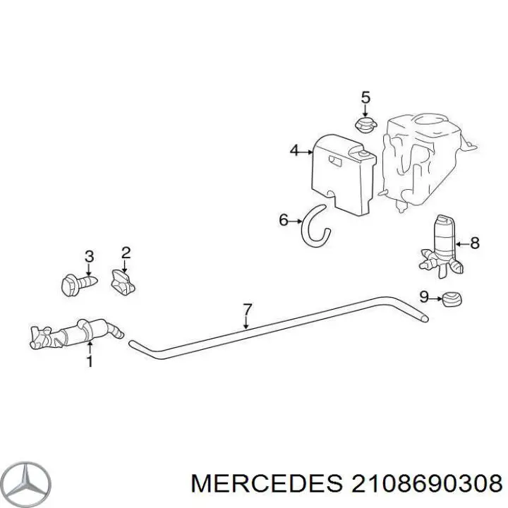 A2108690308 Mercedes Кришка бачка омивача
