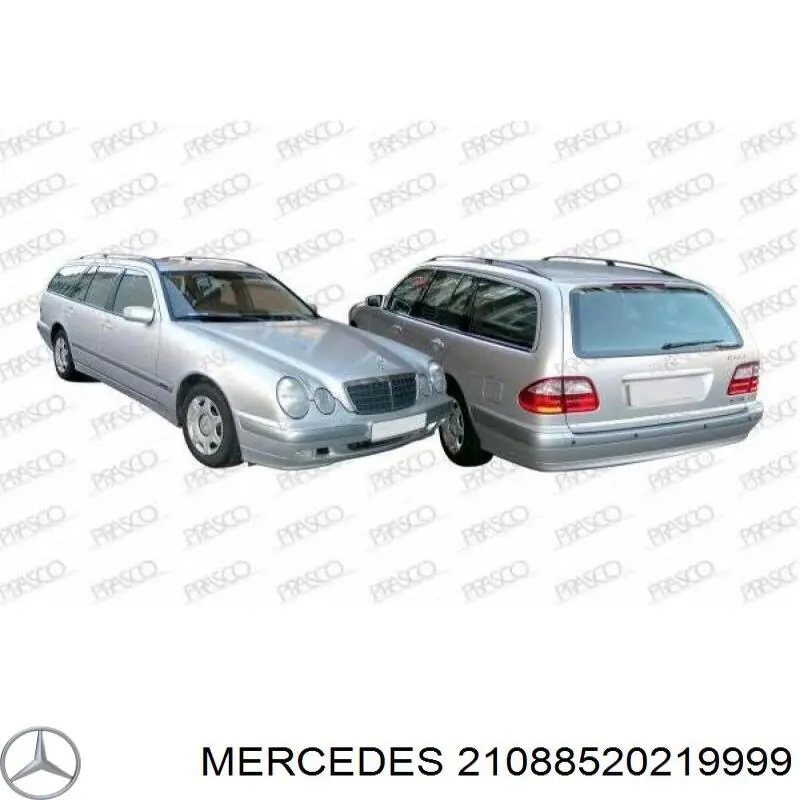 21088520219999 Mercedes накладка бампера переднього, права