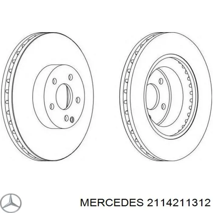 2114211312 Mercedes диск гальмівний передній