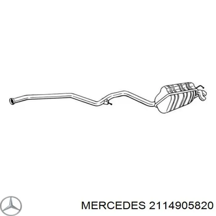 Купити A2114905820 Mercedes Глушник вихлопних газів кінцевий