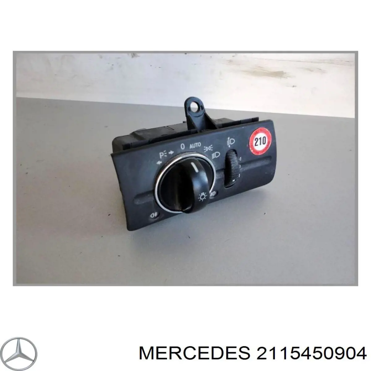A2115450904 Mercedes Перемикачі електричні (перемикач світла центральний)