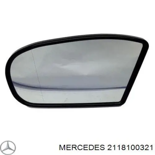 Дзеркальний елемент лівого дзеркала заднього виду Mercedes A2118100321 ціна, від 49.27 USD