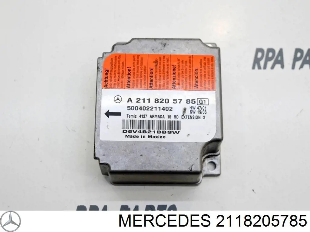 Купити A0028203526 Mercedes Модуль-процесор керування подушки безпеки