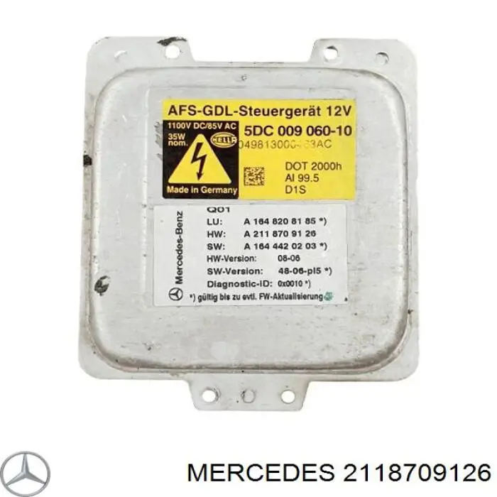 Блок розпалювання, ксенон A211870558580 Mercedes