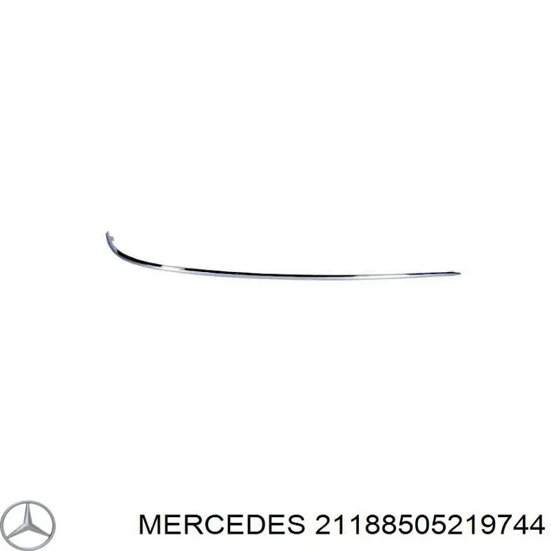 21188505219744 Mercedes молдинг переднього бампера, лівий