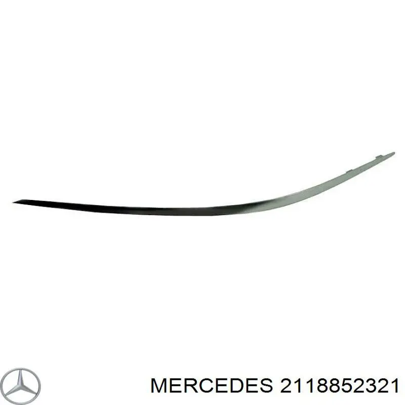 2118852321 Mercedes молдинг переднього бампера, лівий