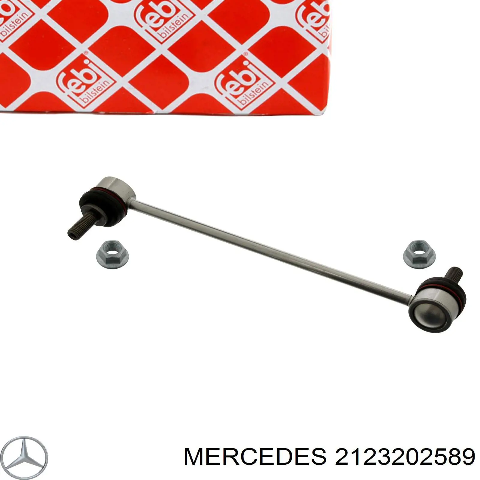 2123202589 Mercedes стійка стабілізатора переднього, ліва