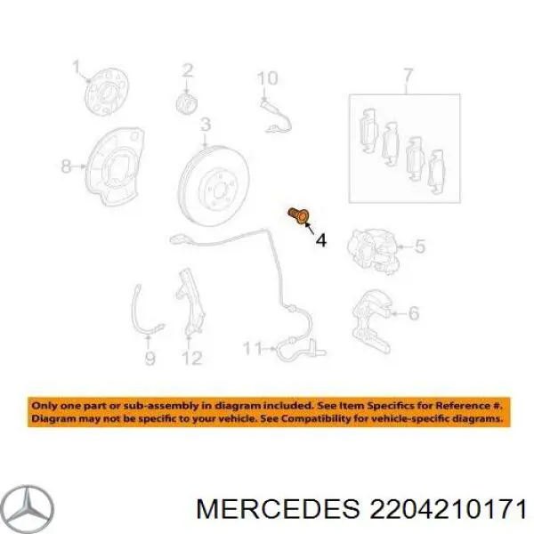 A220421017164 Mercedes Болт гальмівного диска