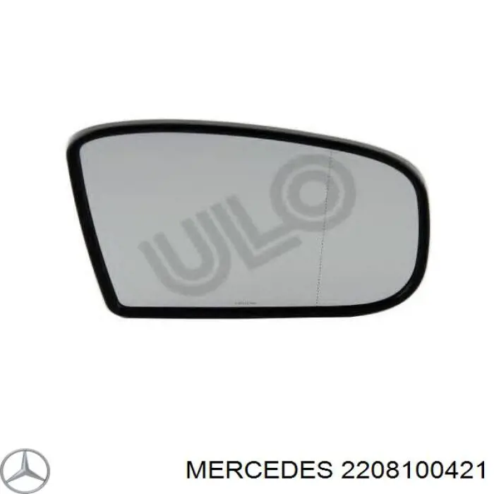 2208100421 Mercedes дзеркальний елемент дзеркала заднього виду, правого