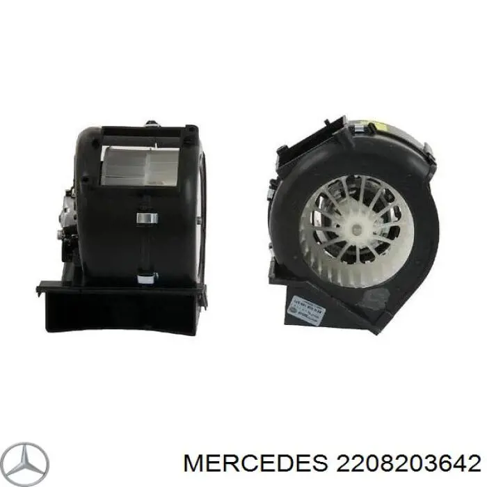 2208203642 Mercedes двигун вентилятора пічки (опалювача салону, задній)