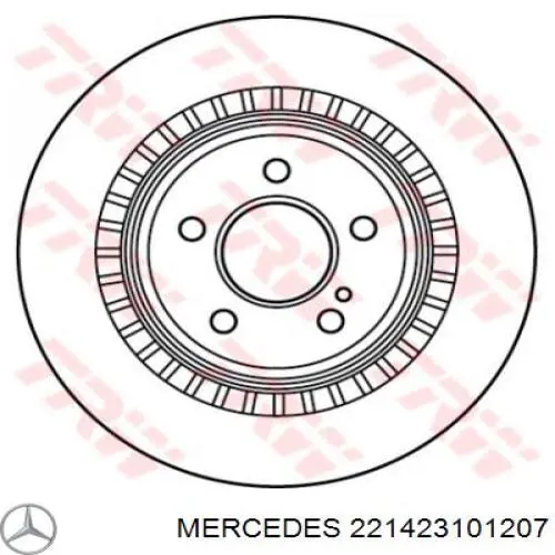 Диск гальмівний задній 221423101207 Mercedes