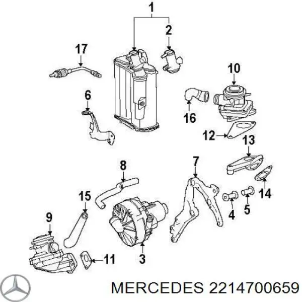 Адсорбер парів палива на Mercedes S-Class (W221)