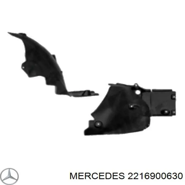 Підкрилок переднього крила, правий задній на Mercedes S-Class (W221)