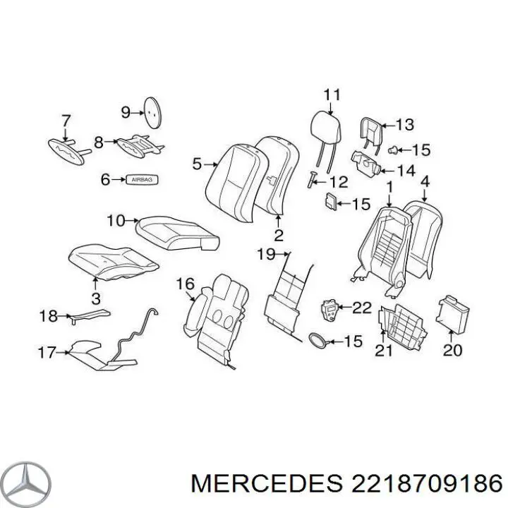  Mercedes A2218709186 ціна, від 38.01 USD