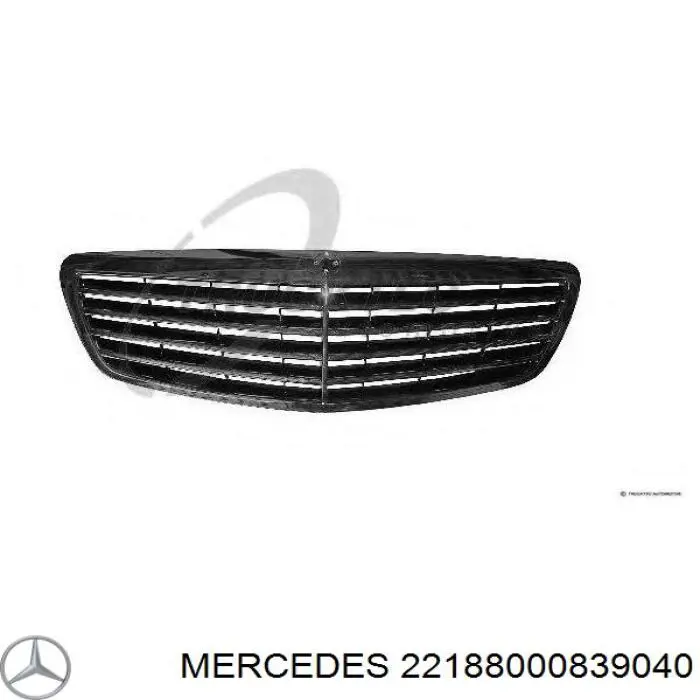 22188000839040 Mercedes решітка радіатора