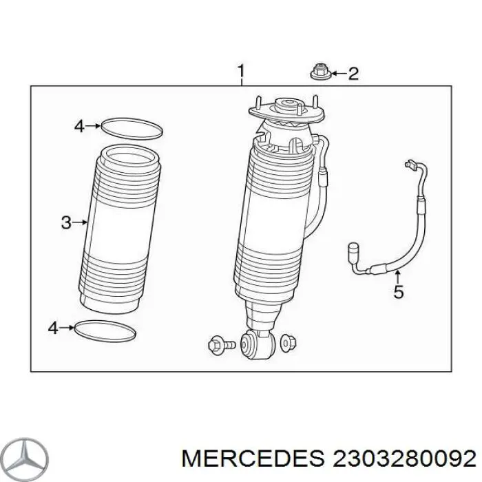  Mercedes A2303280092 ціна, від 148.03 USD