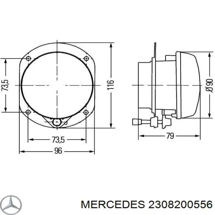 Фара протитуманна, ліва/права 2308200556 Mercedes