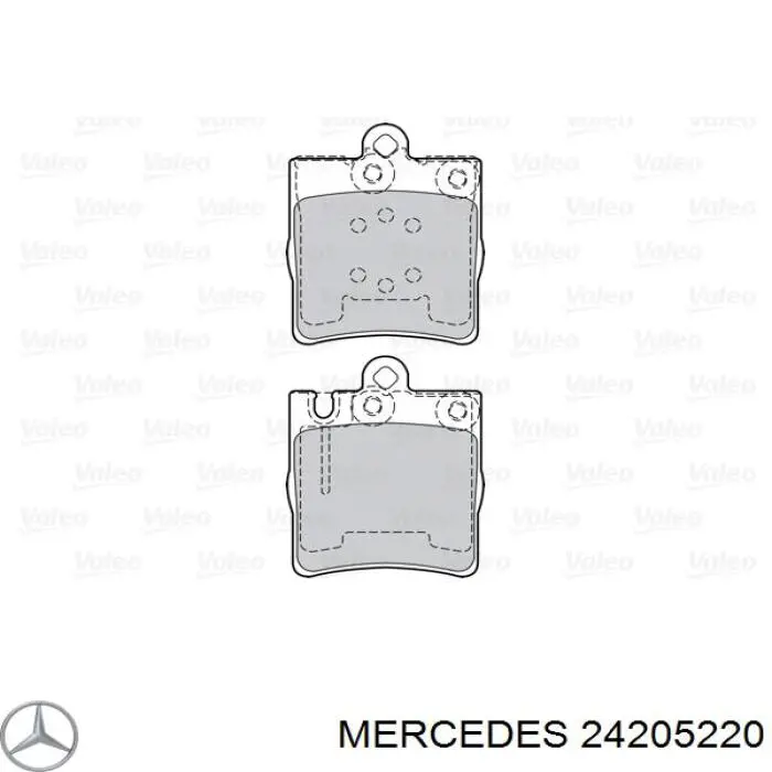 Купити 24205220 Mercedes Задні колодки