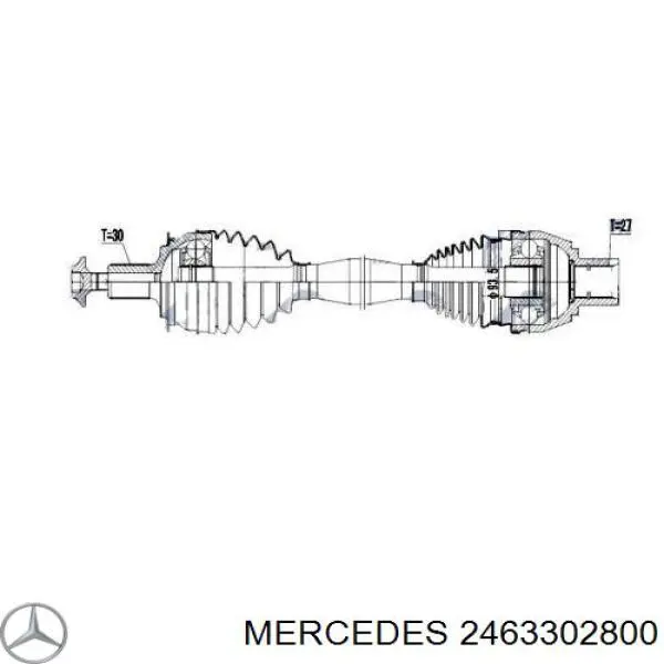 Купити A2463307700 Mercedes Піввісь права