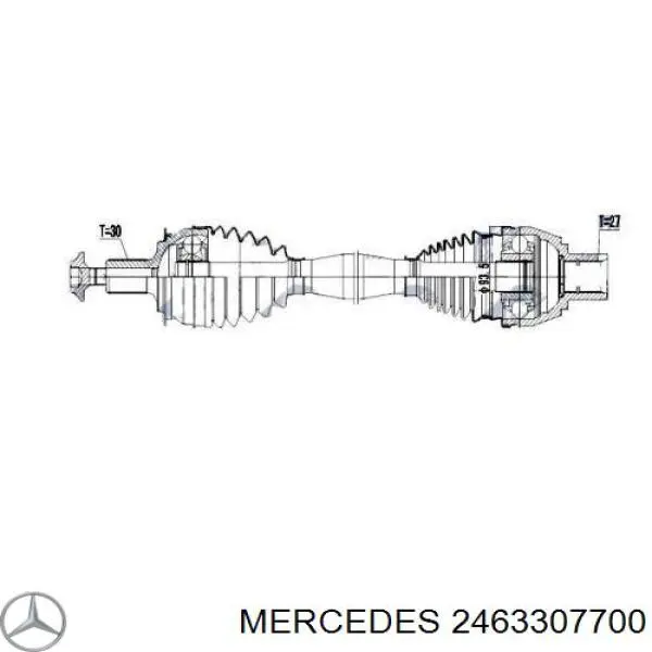 Піввісь права A2463307700 Mercedes