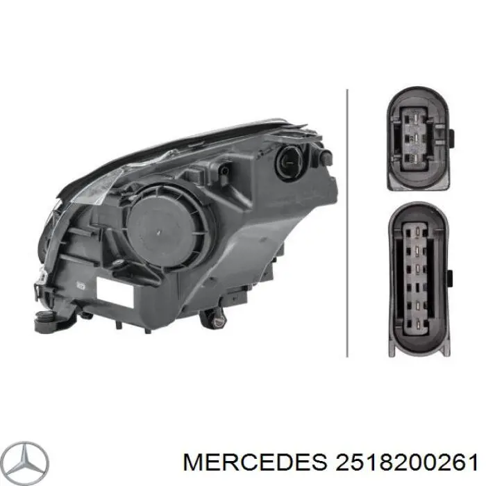  Фара права Mercedes R 