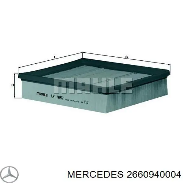 2660940004 Mercedes фільтр повітряний
