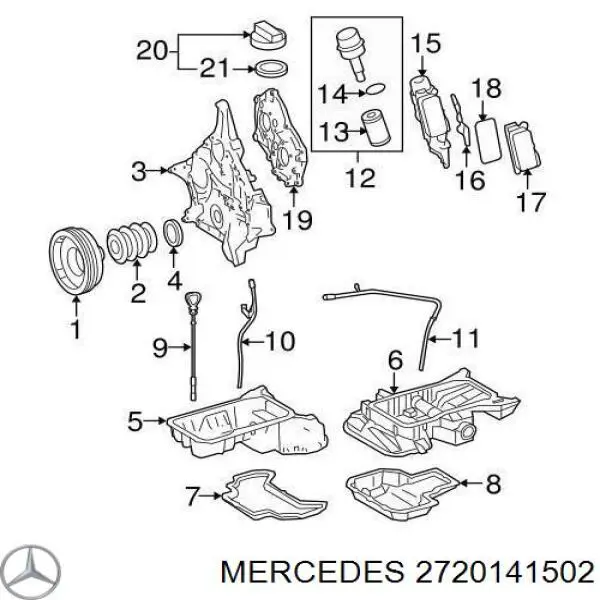A2720141502 Mercedes Картер масляний